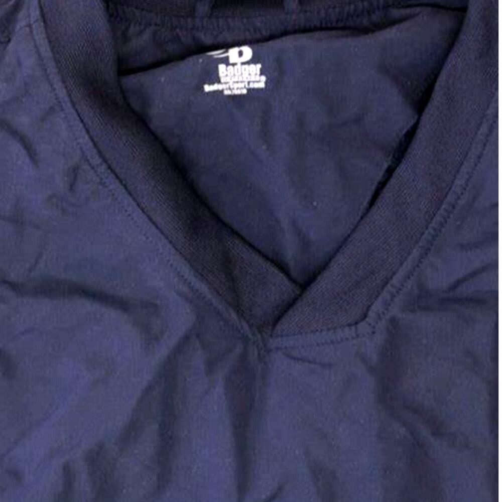 Badger Sport Microfiber 7618 Windshirt Tagles Vneck Golf Wind Shirt Royal Medium - Picture 3 of 4